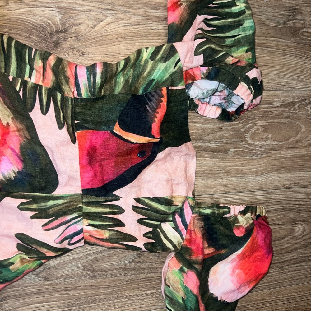 FARM Rio Colorful Puff Sleeve Mini Dress - Picture 5 of 8